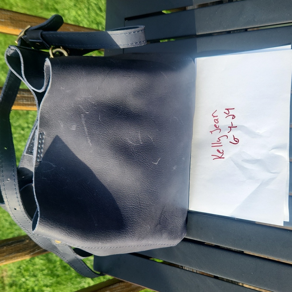 Portland leather butterfly bag midnight